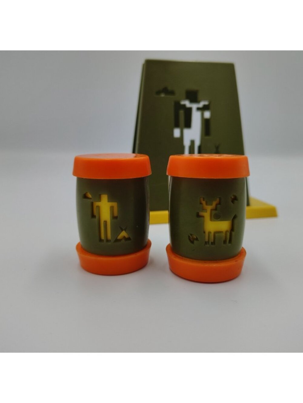 Salt Pepper Napkin Holder St Labre Indian School Montana USA Vintage Kitchen - Picture 5 of 11